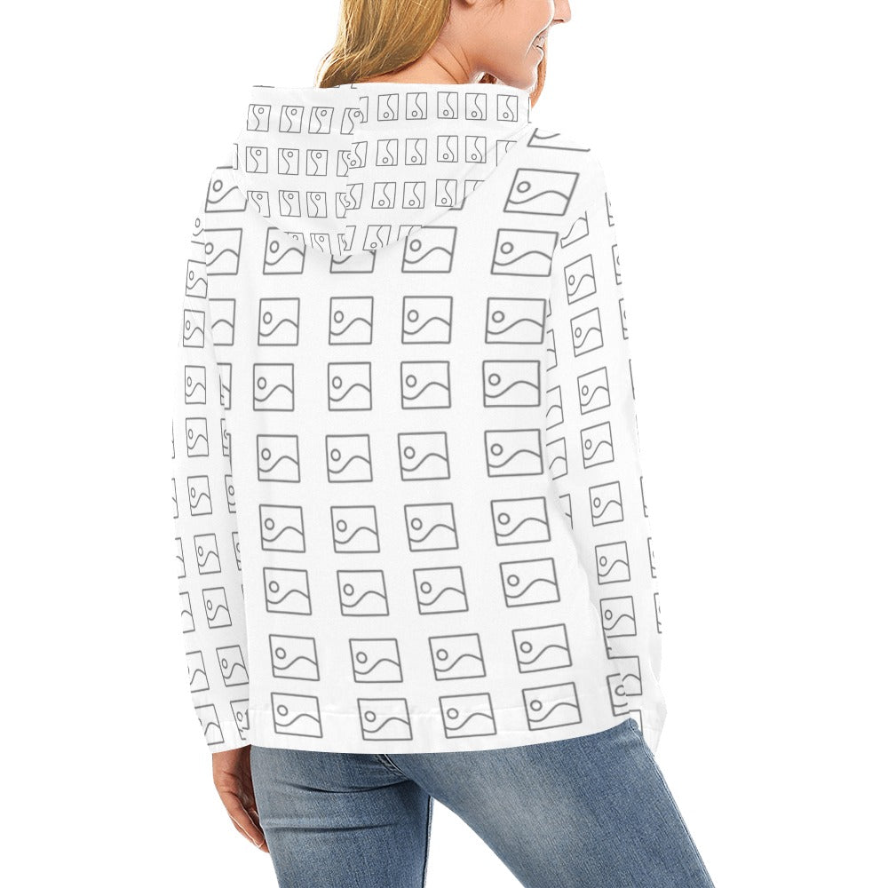 Sudadera con capucha y estampado integral para mujer (Modelo H13)