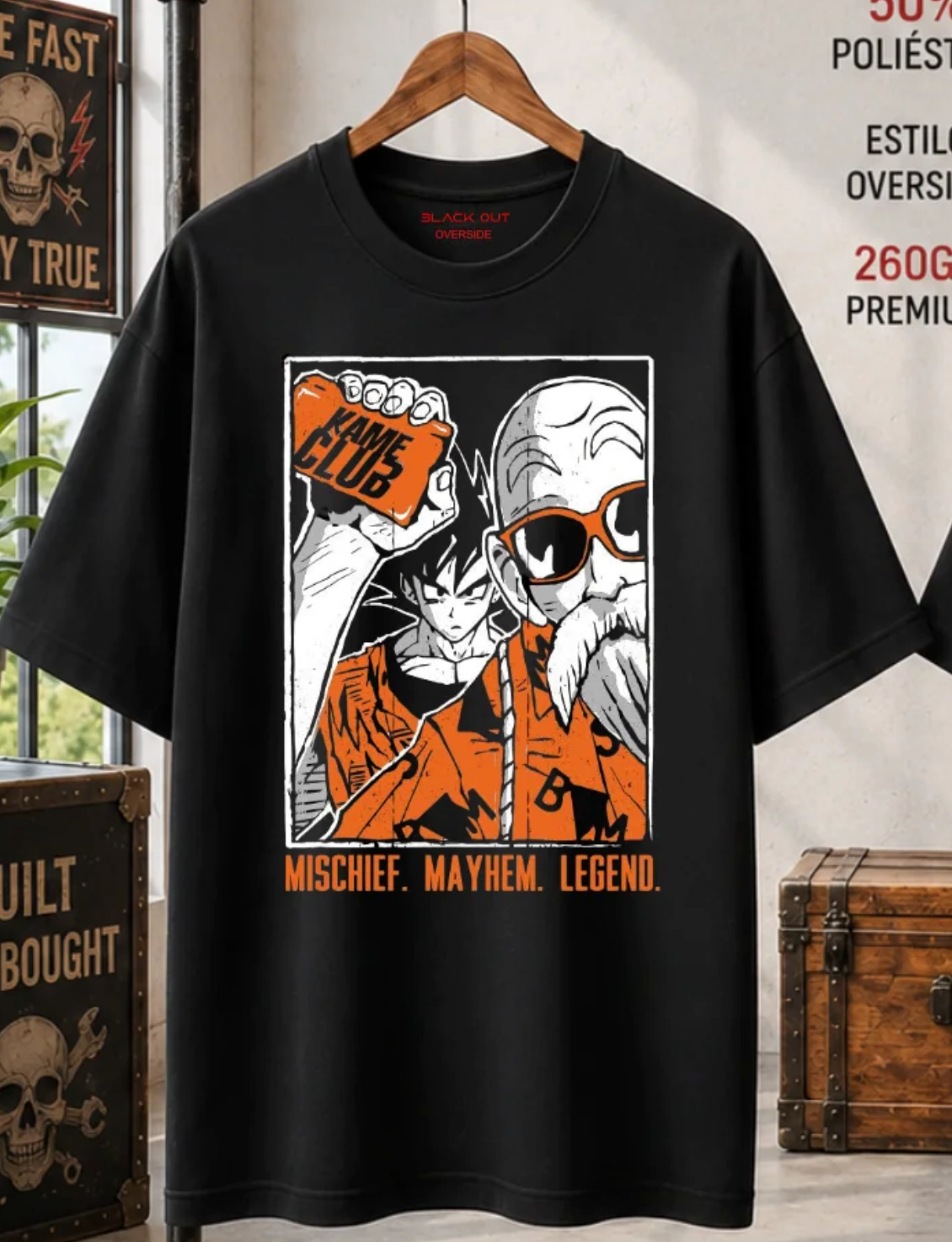 Playera BLACK OUT – Kame Club · Oversize 260 g
