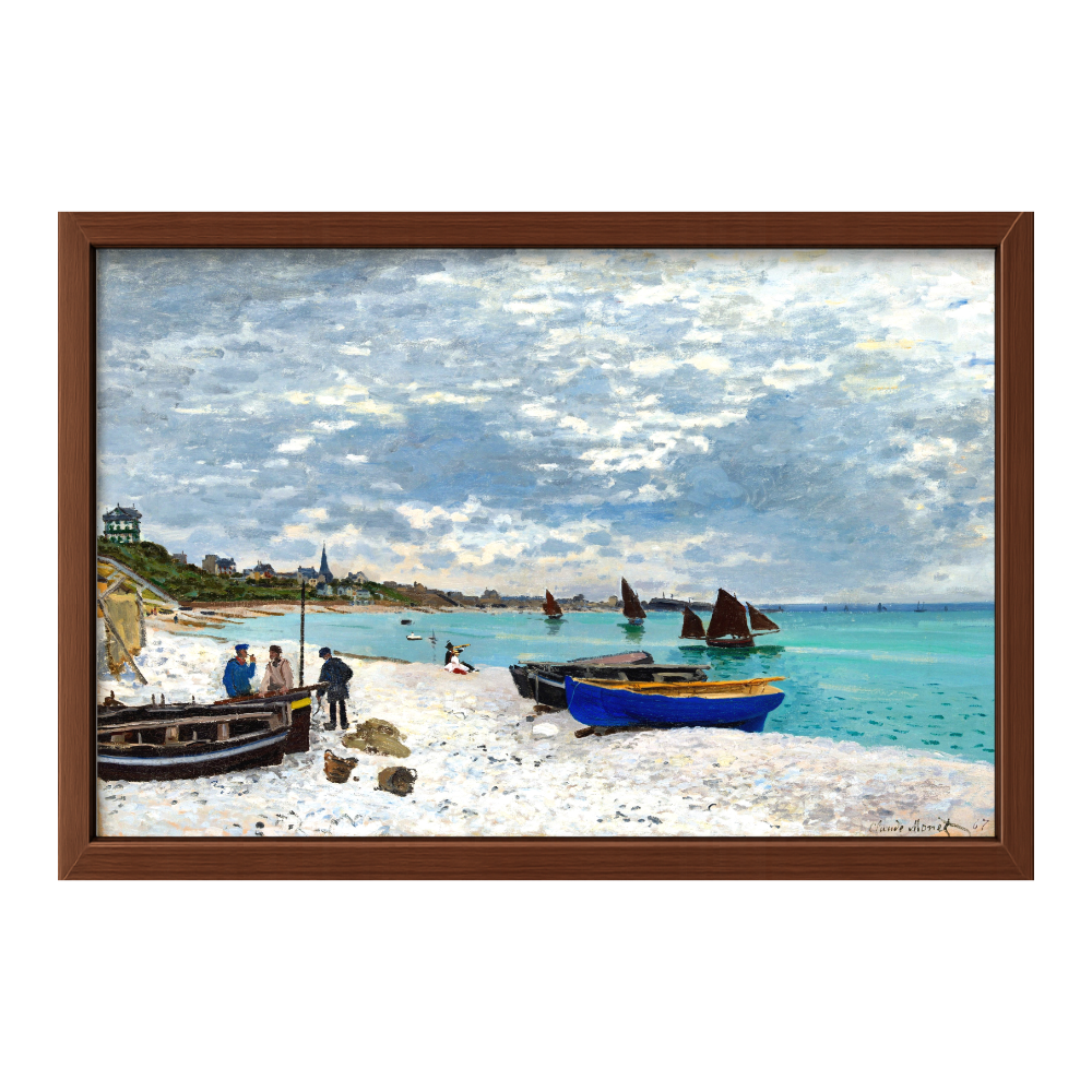 Recarga horizontal Larga Switch in Art impressa Claude Monet "La playa de Sainte-Adresse"