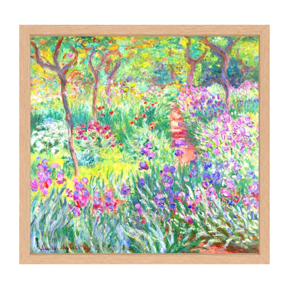Recarga Cuadrado Switch in Art impressa Claude Monet "El jardín de Monet en Giverny "