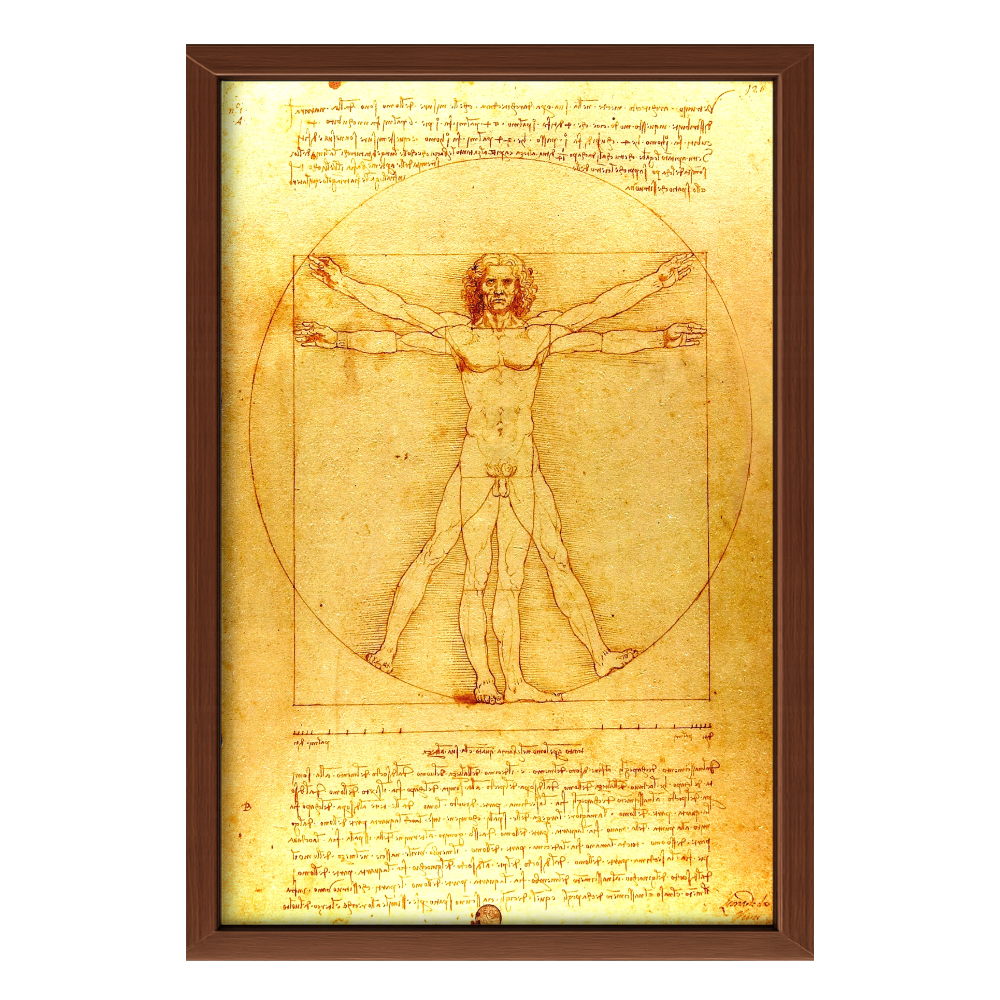 Recarga vertical Larga Switch in Art impressa Da Vinci "Hombre de Vitruvio"