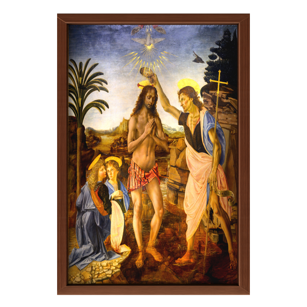 Recarga vertical Larga Switch in Art impressa Da Vinci "El bautismo de Cristo"