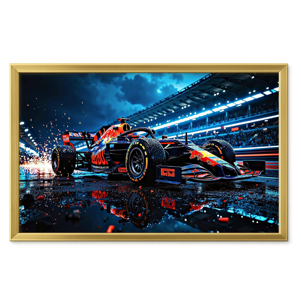 Recarga horizontal Larga Switch in Art impressa Formula 1 "Dominio Bajo la Lluvia"