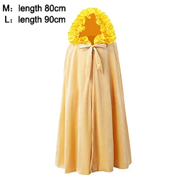 3-10 Years Girls Cloak New Fashion Long Jacket Fancy Fairy Princess Cape Halloween Costume Christmas Birthday Party Kids Clothes