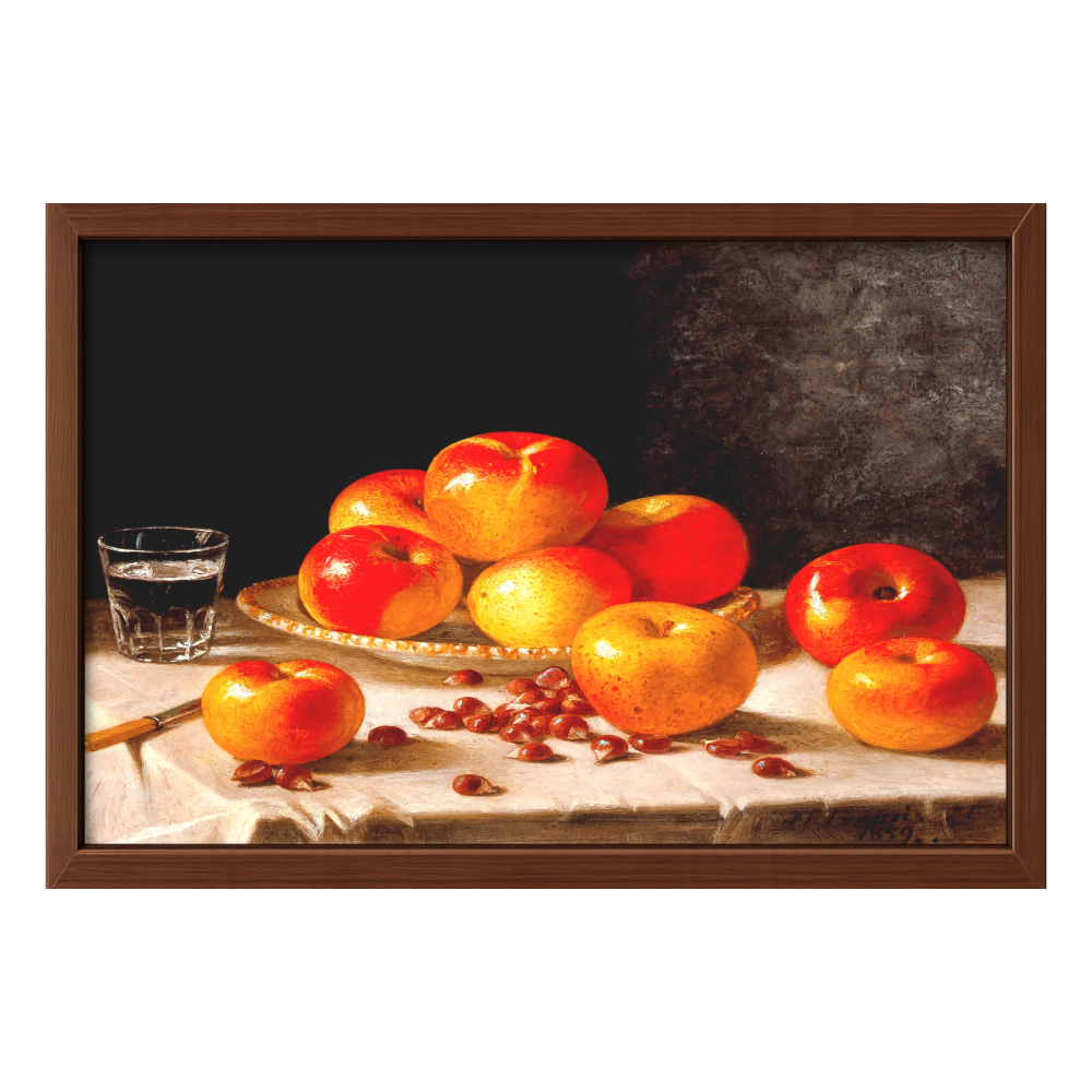 Recarga horizontal Larga Switch in Art impressa Pintura " Bodegón con manzanas y nueces "