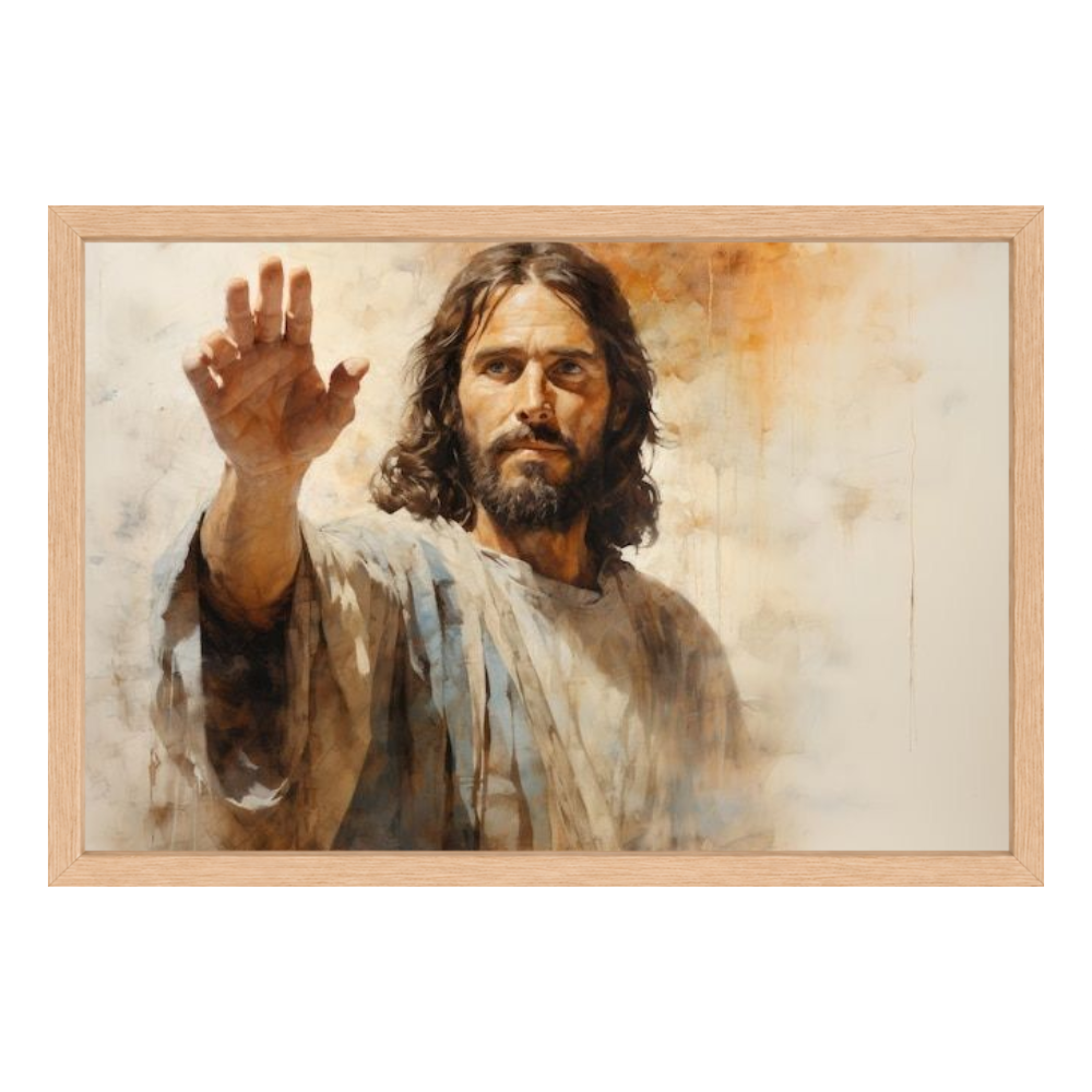 Recarga horizontal Larga Switch in Art impressa Religion "Jesús: La Bendición del Salvador"