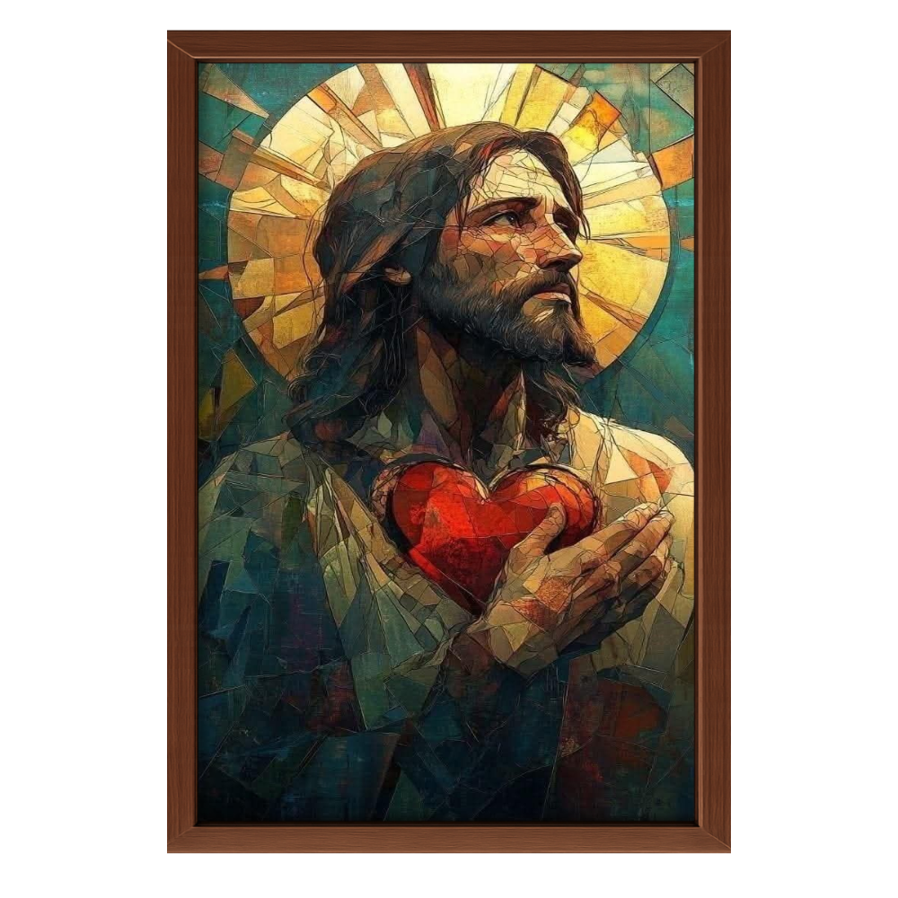 Recarga vertical Larga Switch in Art impressa Religion "Corazón de Cristal"