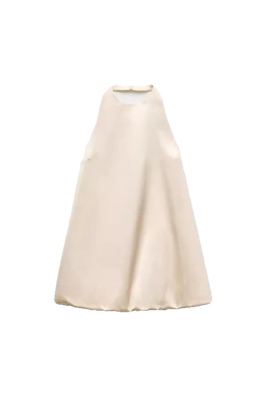 Vestido de Verano 2024, Sexy, con Espalda Descubierta, Corte Holgado, Estilo Vacacional, Hombros Descubiertos, Cuello Redondo...