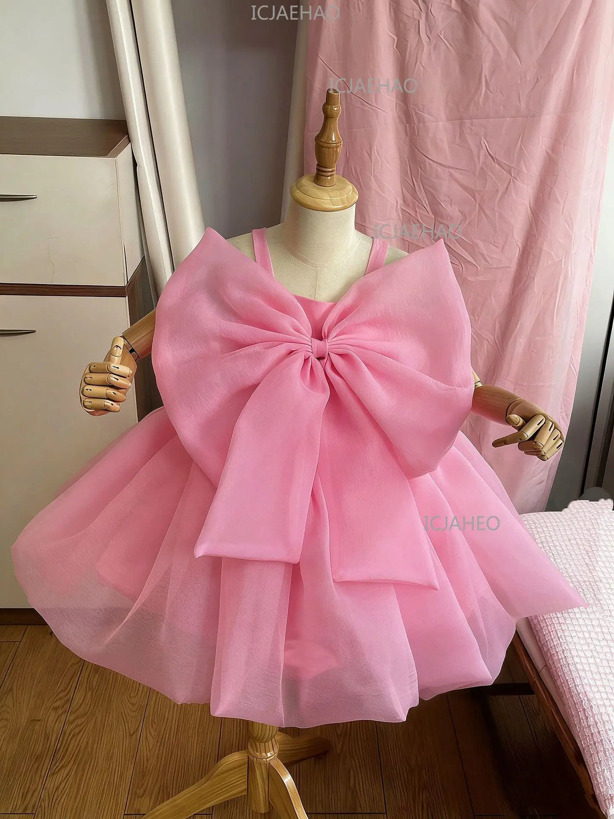 Vestido Formal de Verano 2026 para Niñas, Vestido de Tul Rosa para Niñas, Traje de Princesa para Fiesta de Primer Cumpleaños, Disfraz de Gala