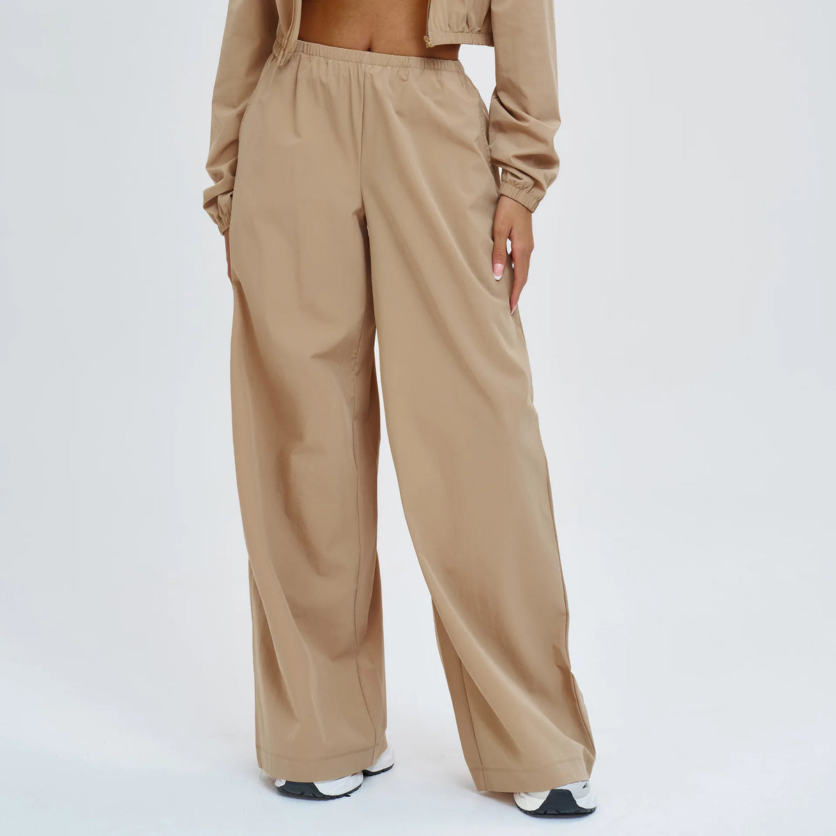 Pantalones de yoga deportivos de pierna ancha con protección solar para mujer, pantalones casuales de fitness, pantalones de gimnasio de cintura alta para mujer