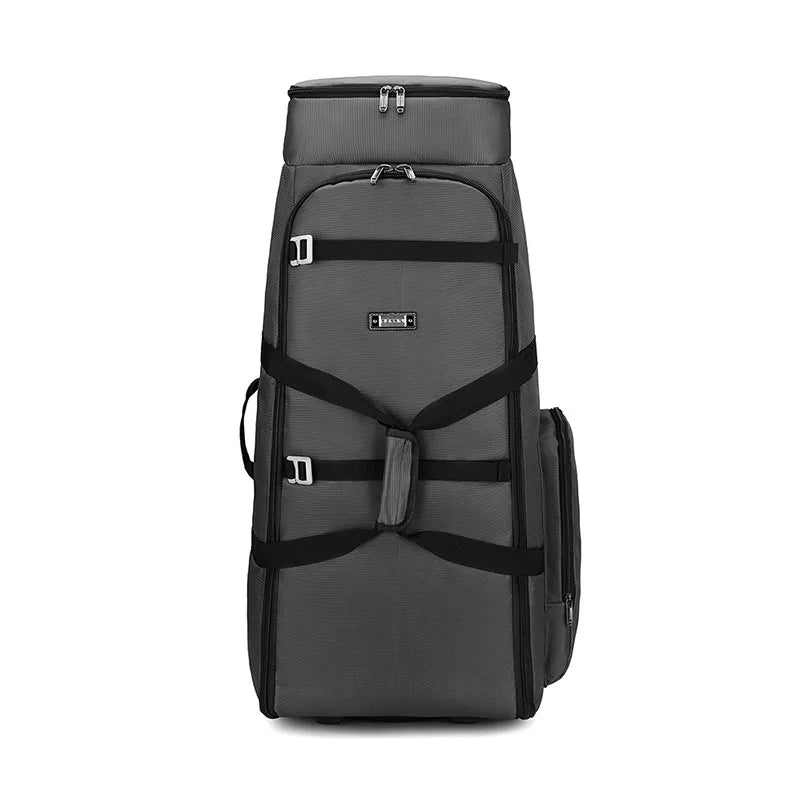 Bolsa de viaje plegable con ruedas para senderismo, Golf, aviación, bolsas de lona para acampar al aire libre, equipaje de coche, bolso móvil, mochila de entrenamiento grande