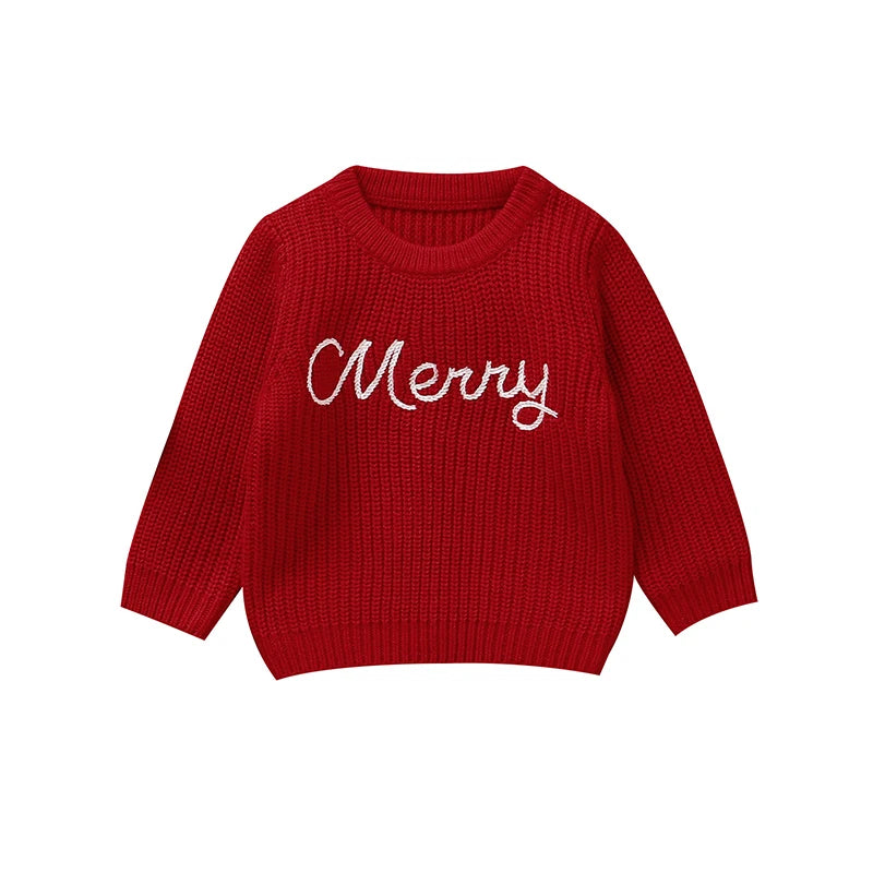 Suéteres de Navidad para bebé, ropa de invierno con cuello redondo, manga larga, jerséis tejidos para recién nacidos, jerséis para niños y niñas, prendas de punto infantiles de 1 a 3 años