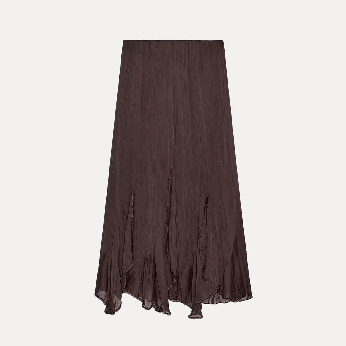 Falda Midi Asimétrica para Mujer, Diseño Holgado con Capas Decorativas, Primavera 2026, Nueva Colección, Falda en Línea A, Ci...