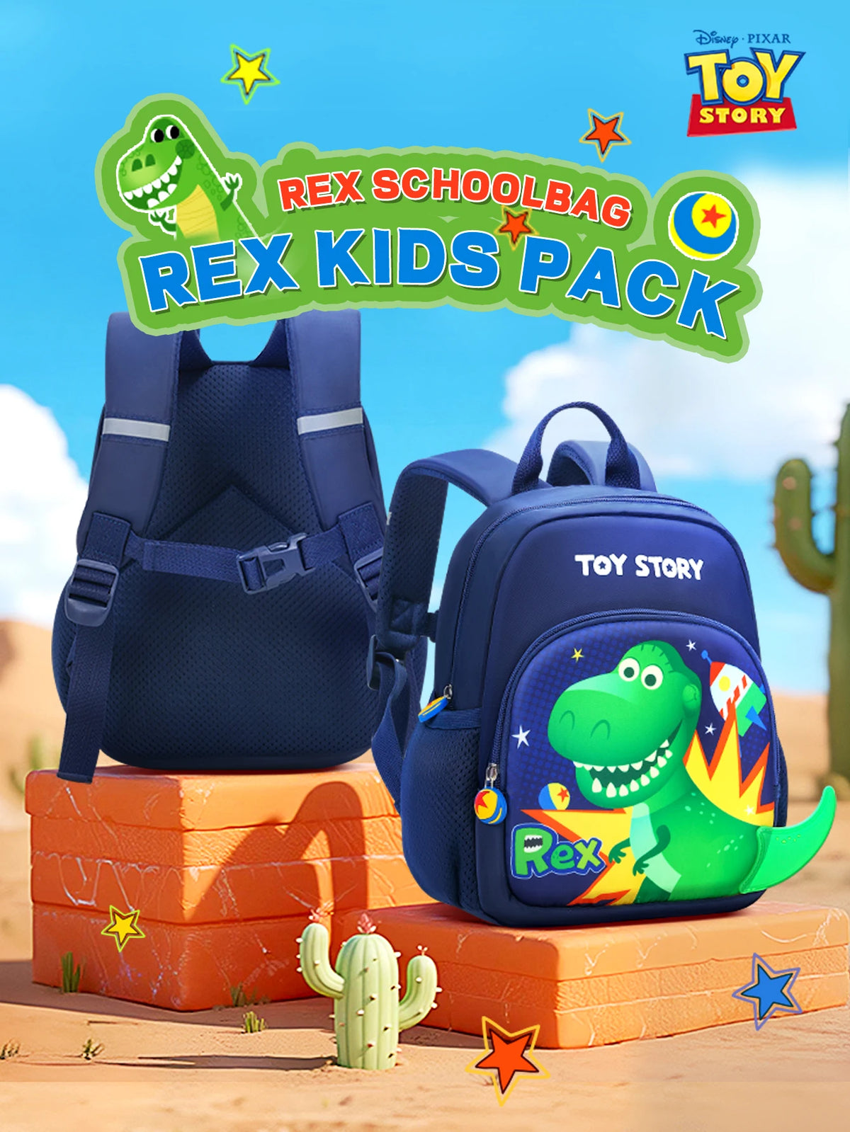 Mochila Disney para guardería, mochila para guardería Unisex de gran capacidad, ligera, transpirable, resistente al agua