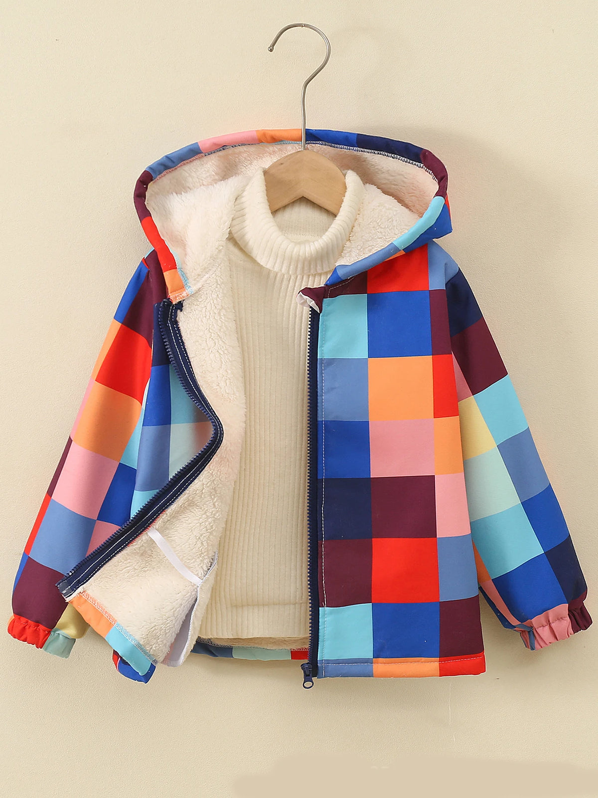 New Winter Girls Jacket Tie Dye Fashion Keep Warm Little Princess Coat Hooded Zipper Girls Outerwear Birthday Gifts Kids Clothes