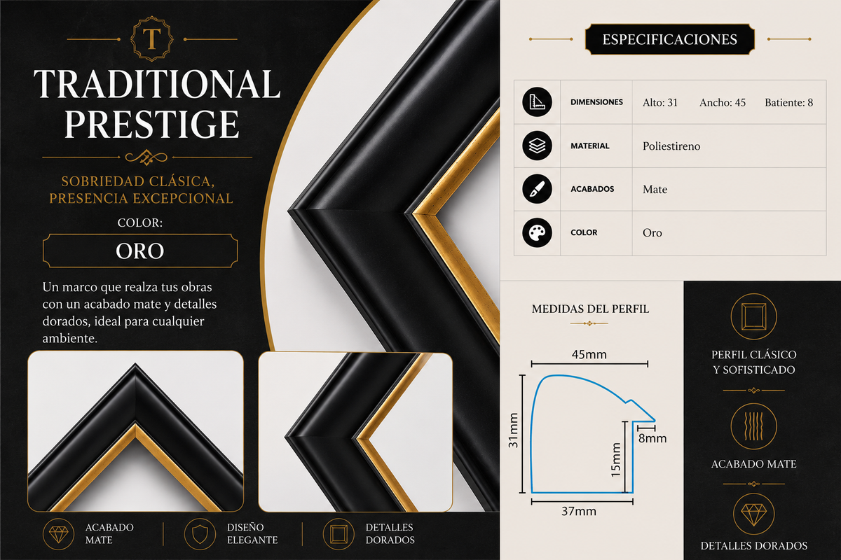 Marco Prestige Colección Traditional ORO TRA-40