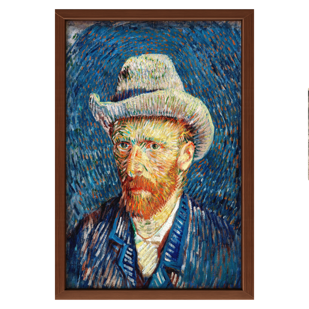 Recarga vertical Larga Switch in Art impressa Van Gogh "Autorretrato con sombrero de fieltro"