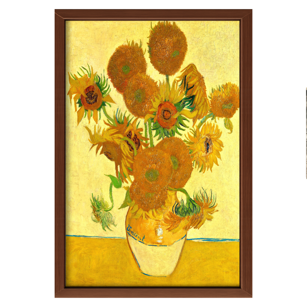 Recarga vertical Larga Switch in Art impressa Van Gogh "Florero con quince girasoles"