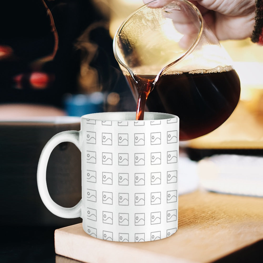 Taza blanca personalizada con impresión completa