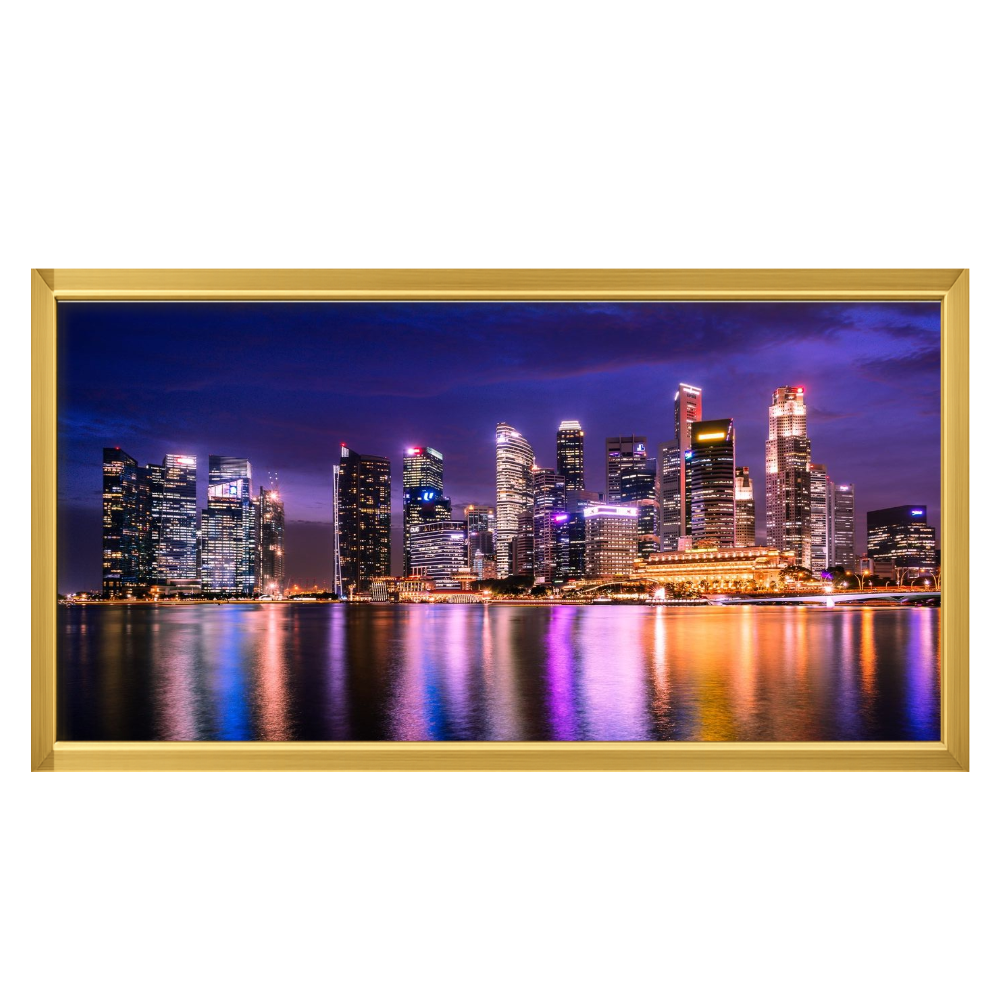 Recarga horizontal Estrecha Switch in Art impressa Ciudad "Luces de Singapur"