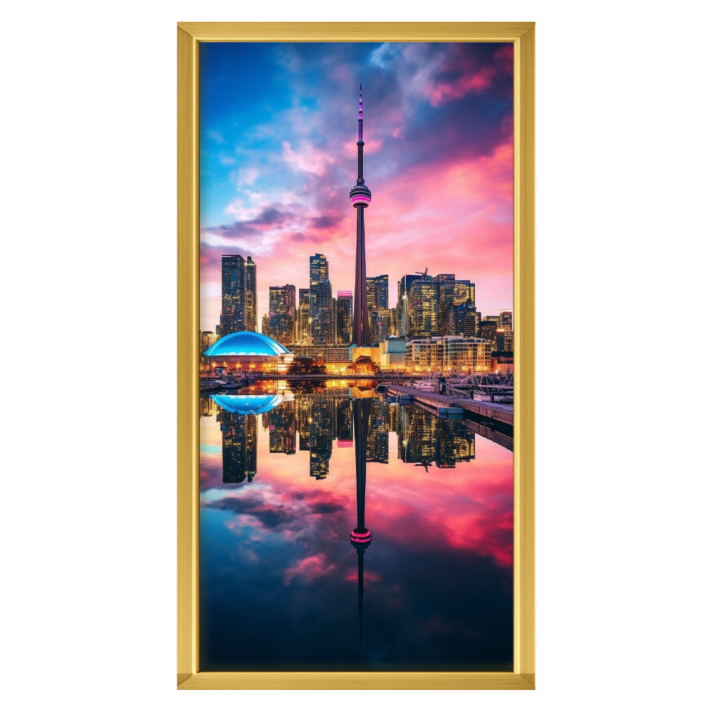 Recarga vertical Estrecha Switch in Art impressa Ciudad "Horizonte de Toronto"