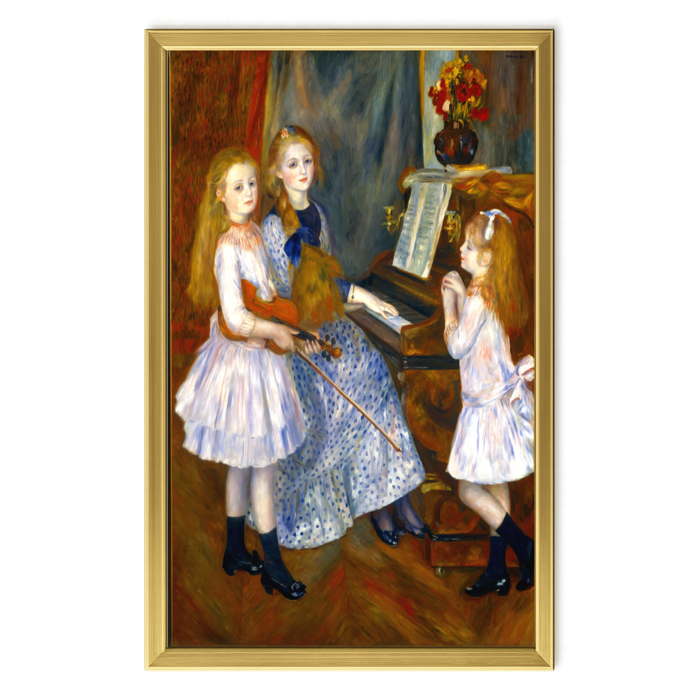 Recarga vertical Larga Switch in Art impressa Pierre-Auguste Renoir "Las hijas de Catulle Mendès"