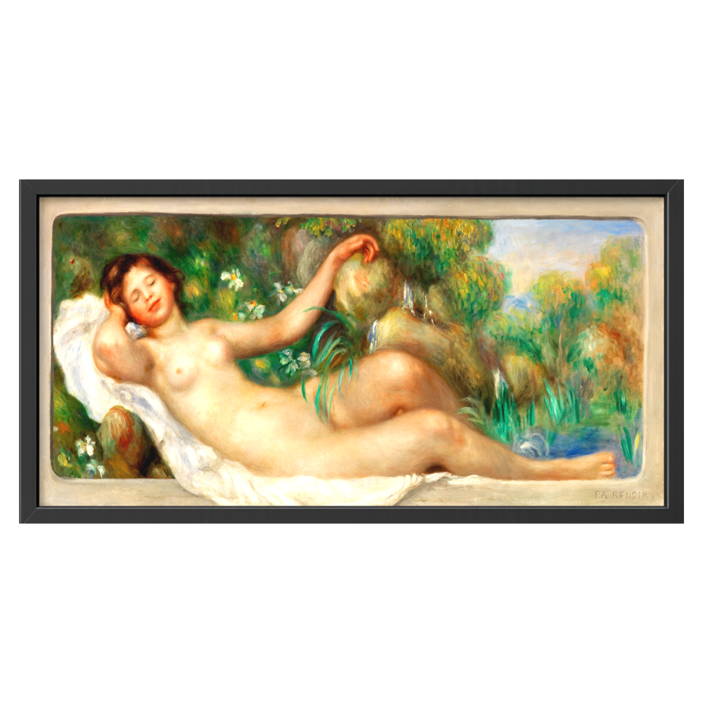 Recarga horizontal Estrecha Switch in Art impressa Pierre-Auguste Renoir "La bañista recostada"