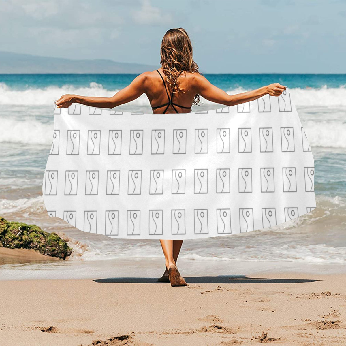 Toalla de playa de gamuza 31.5"x 71"