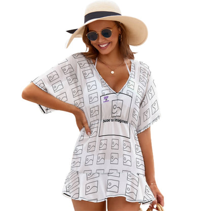 Vestido ligero de manga corta para mujer