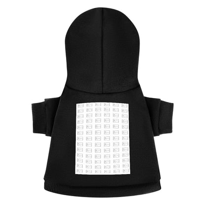 Traje negro para mascota con gorro personalizado