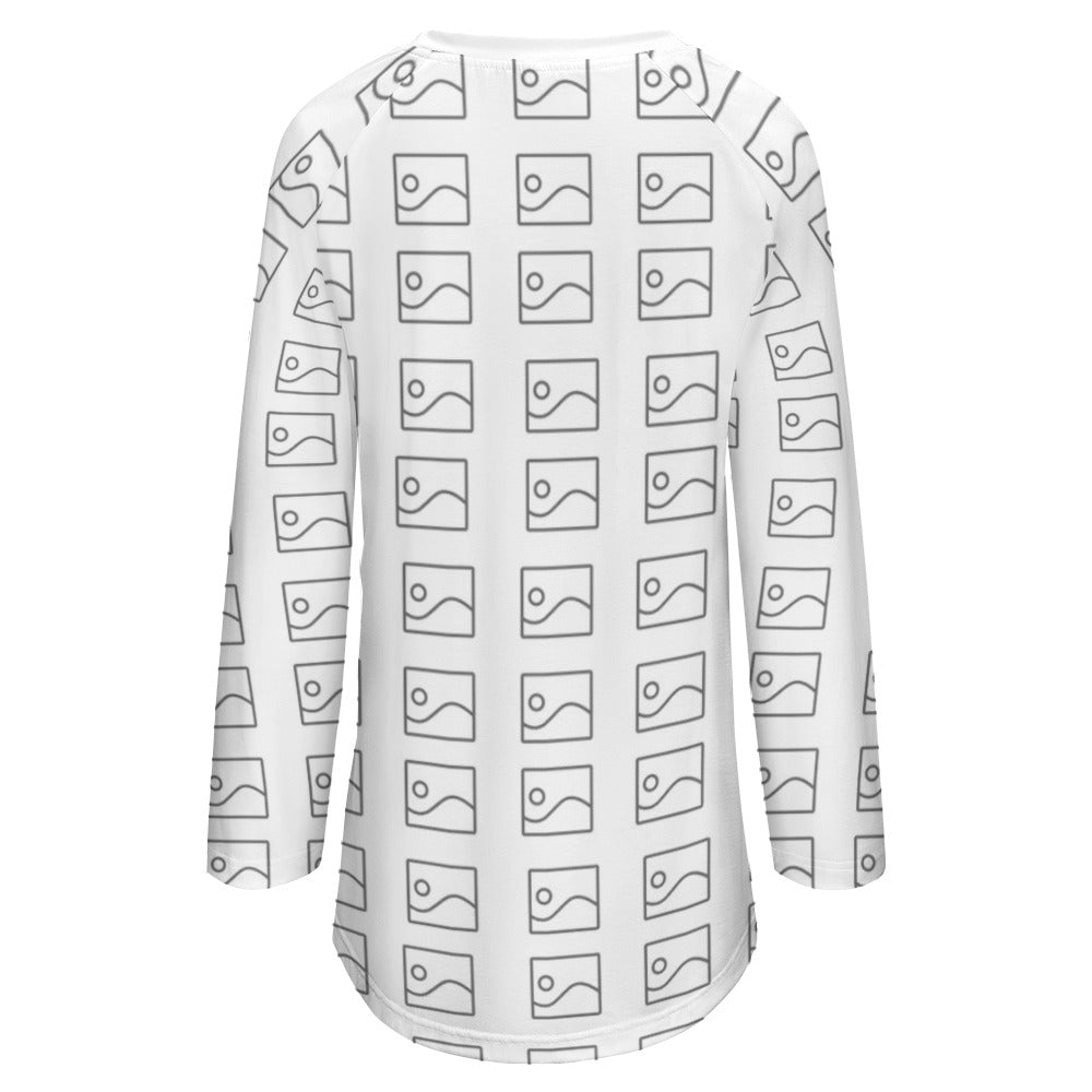Camiseta de cuello redondo y manga larga