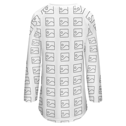 Camiseta de cuello redondo y manga larga