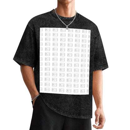 #Playera Vintage de Manga Corta con Hombros Descubiertos