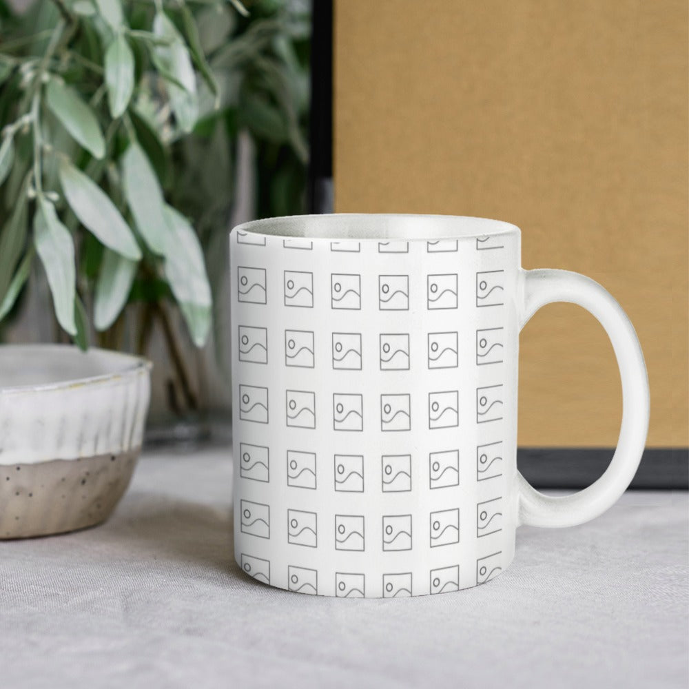 Taza blanca personalizada con impresión completa