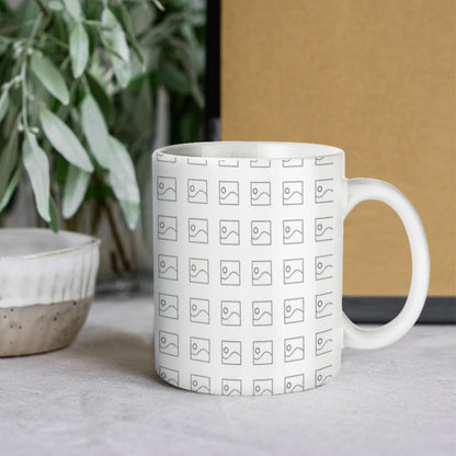 Taza blanca personalizada con impresión completa