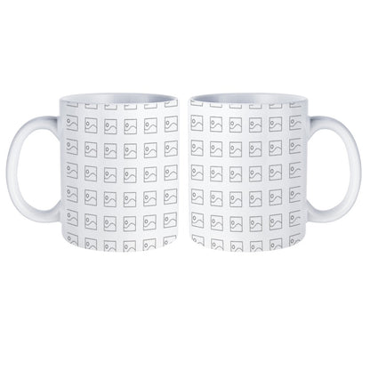 Taza blanca personalizada con impresión completa