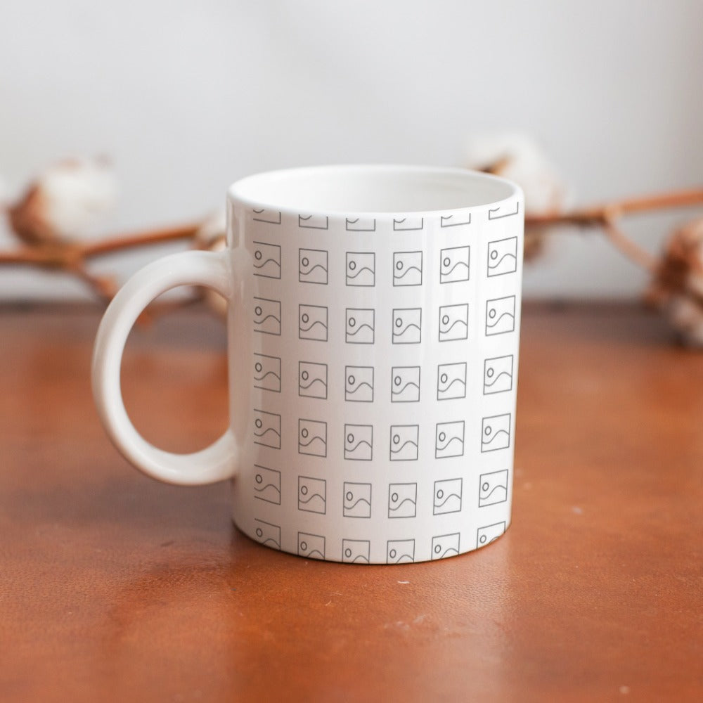 Taza blanca personalizada con impresión completa