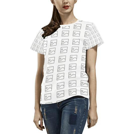 Camiseta para mujer con estampado integral (talla estadounidense) (T40)