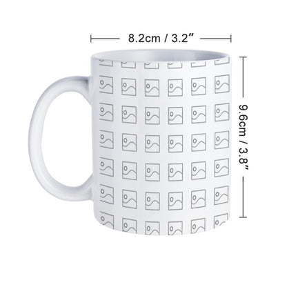 Taza blanca personalizada con impresión completa