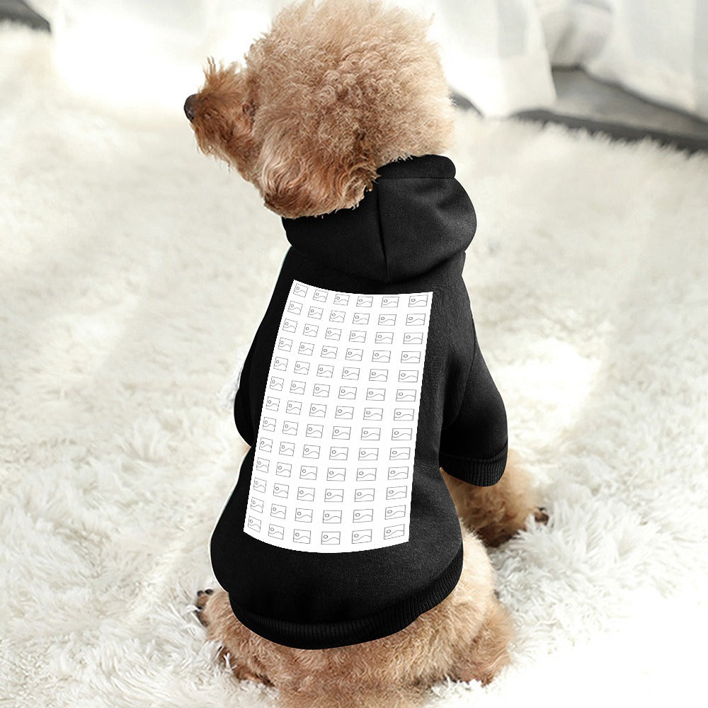 Traje negro para mascota con gorro personalizado