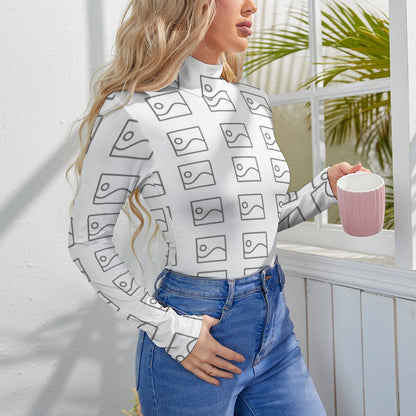 Body de cuello alto y manga larga para mujer