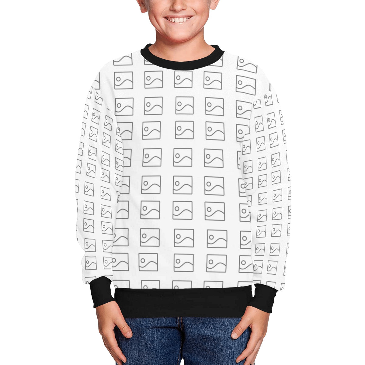 Sudadera Afelpada Infantil con Estampado Completo