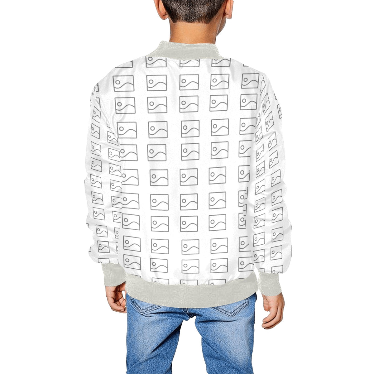 Chamarra Bomber Infantil con Estampado Completo – Modelo H40