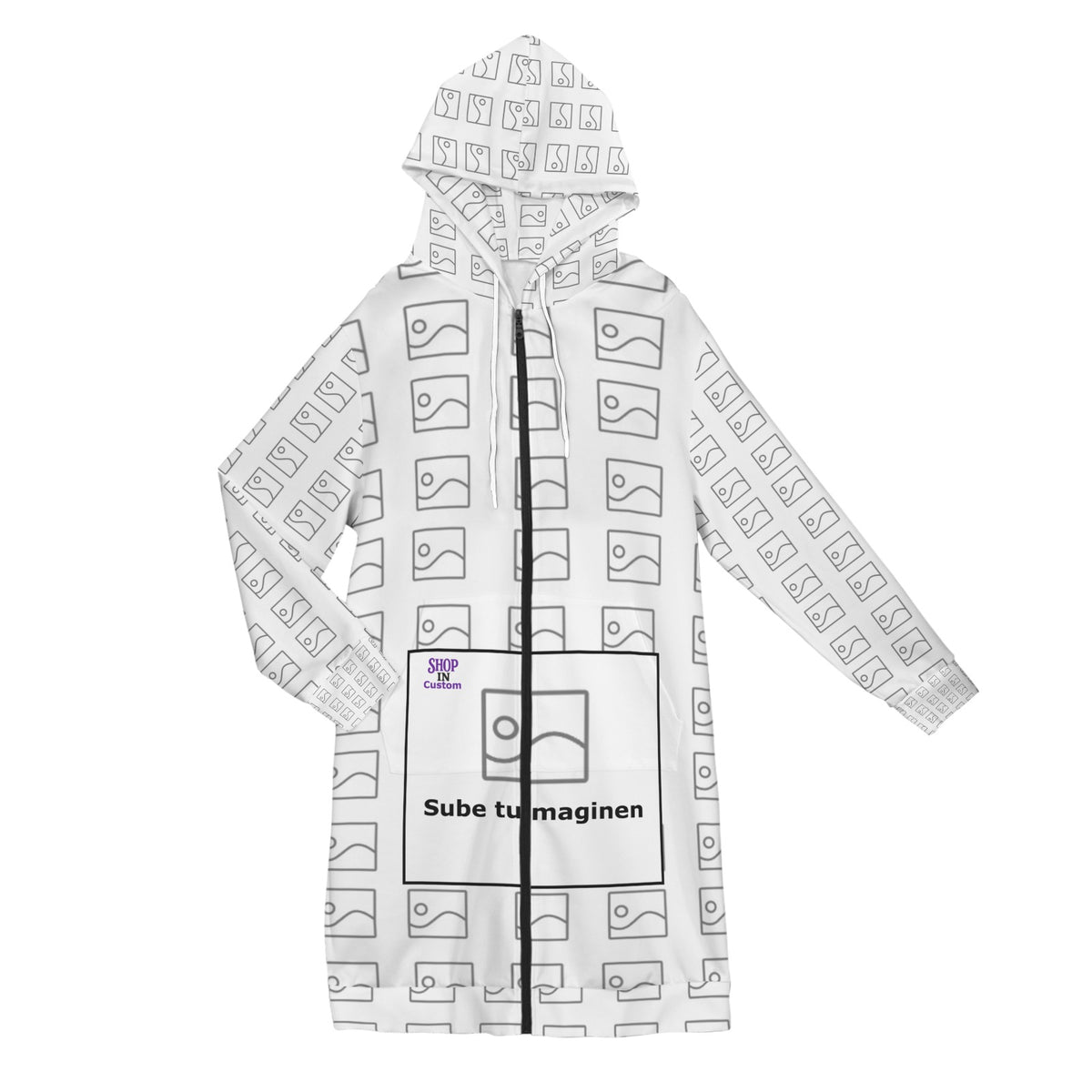Abrigo largo con capucha para mujer (H72)