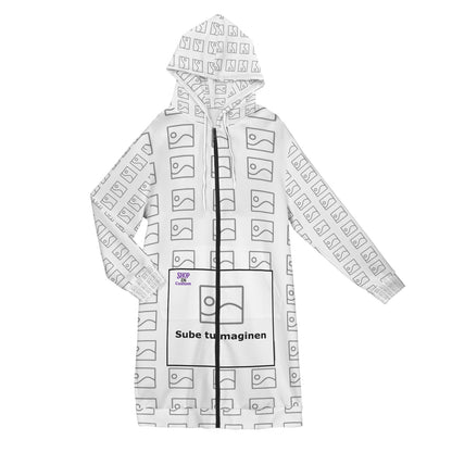 Abrigo largo con capucha para mujer (H72)