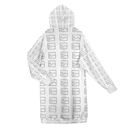 Abrigo largo con capucha para mujer (H72)