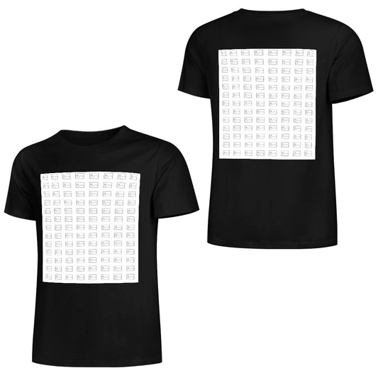 Nueva playera de manga corta 100% algodón con estampado por ambos lados