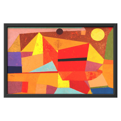 Recarga horizontal Larga Switch in Art impressa abstracto "Geometría de un Atardecer Infinito"