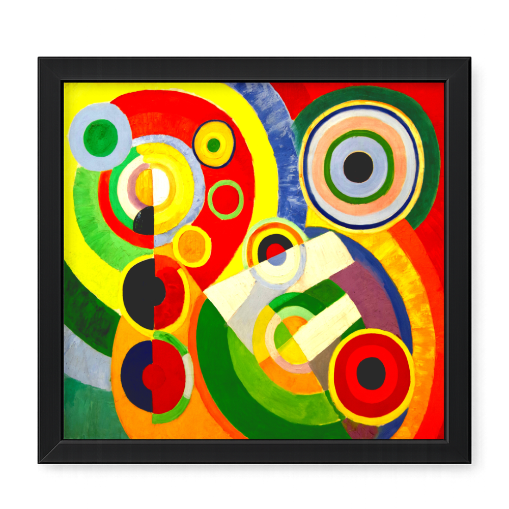 Recarga cuadrada Switch in Art impressa abstracto "Sinfonía de Círculos y Color"