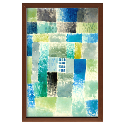 Recarga vertical Larga Switch in Art impressa abstracto "Armonía en azul y verde"
